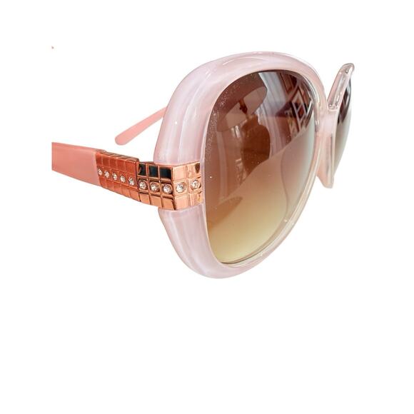 Vintage Kenneth Jay Lane KJL-41238 Blush Retro Sunglasses Jackie O Pink Bling main image 10